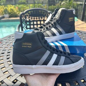 Adidas Basket Profi Core Black Grey Men's Athletic Shoes FW3638 Size 7.5